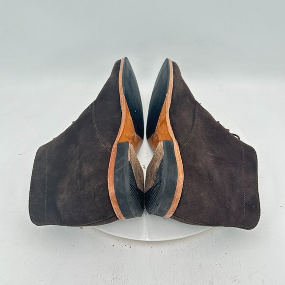 Wolf & Shepherd Men Size 10 Dark Brown Suede Plain Toe Ankle Chukka Boot - Picture 6 of 12